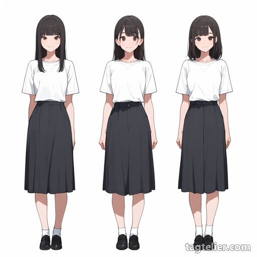 女の子3人（3girls）で生成したAIイラストの見本