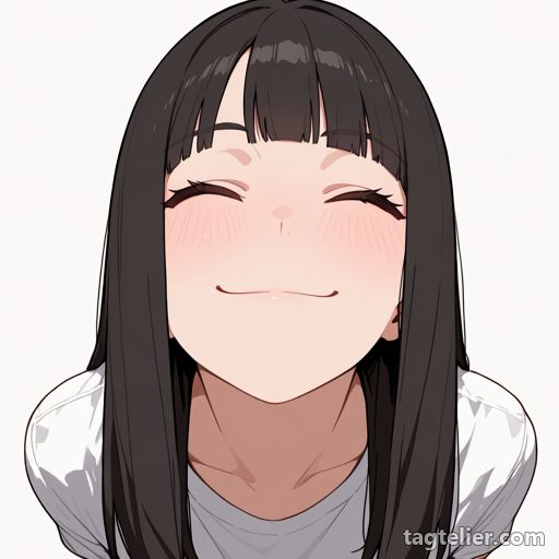 にっこり閉じ目（^_^）で生成したAIイラストの見本