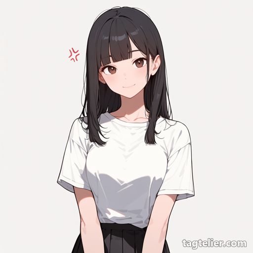 怒りマーク（anger_vein）で生成したAIイラストの見本