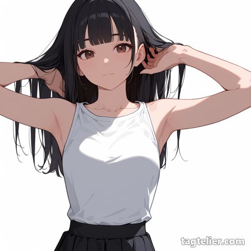 腋のしわ（armpit_crease）で生成したAIイラストの見本