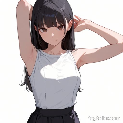 腋（armpits）で生成したAIイラストの見本