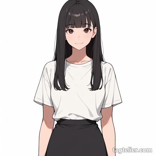 腕を下ろす（arms_at_sides）で生成したAIイラストの見本