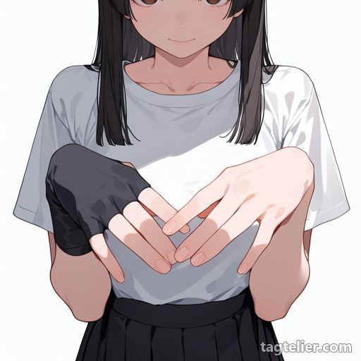 左右非対称の手袋（asymmetrical_gloves）で生成したAIイラストの見本