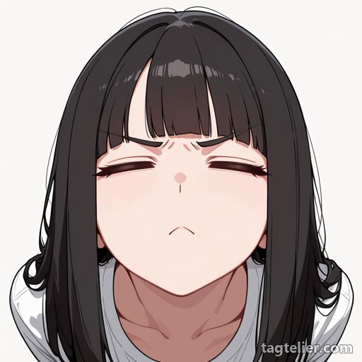 呆れ顔（目が＝）（=_=）で生成したAIイラストの見本