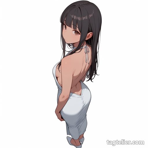 背中開きドレス（backless_dress）で生成したAIイラストの見本