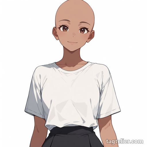 禿げ（bald）で生成したAIイラストの見本