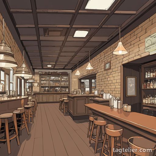 バー（bar_(place)）で生成したAIイラストの見本