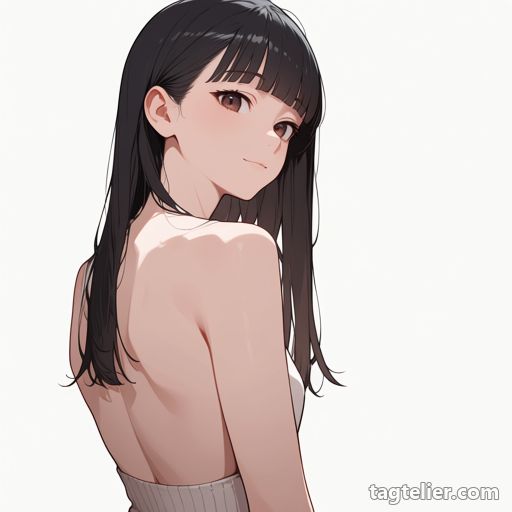 背中の露出（bare_back）で生成したAIイラストの見本