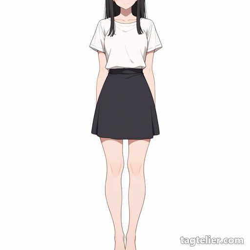 裸足（barefoot）で生成したAIイラストの見本