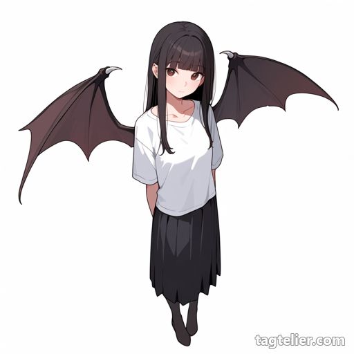 コウモリの翼（bat_wings）で生成したAIイラストの見本