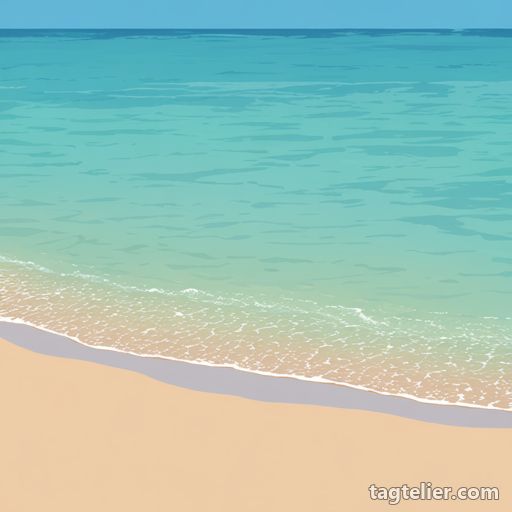 ビーチ（beach）で生成したAIイラストの見本
