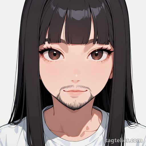 あご髭（beard）で生成したAIイラストの見本