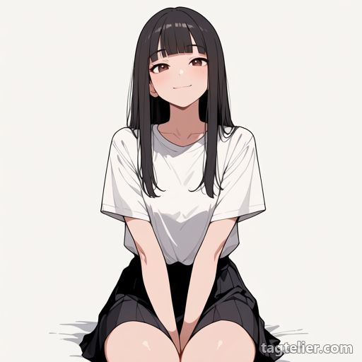 脚の間に（between legs）で生成したAIイラストの見本