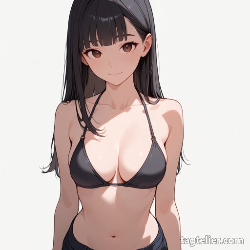ビキニトップのみ（bikini_top_only）で生成したAIイラストの見本