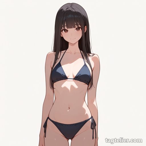 服の下にビキニ（bikini_under_clothes）で生成したAIイラストの見本