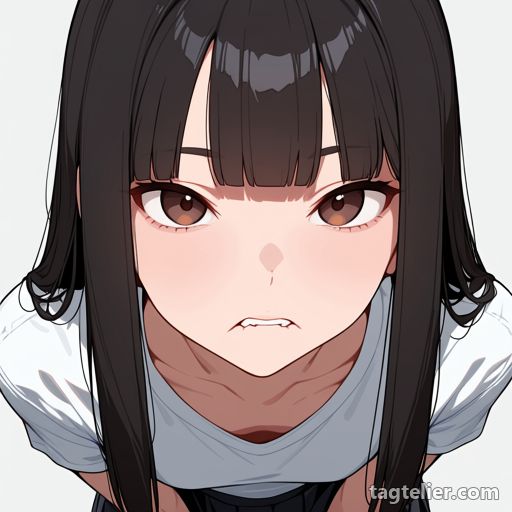 噛む（biting）で生成したAIイラストの見本