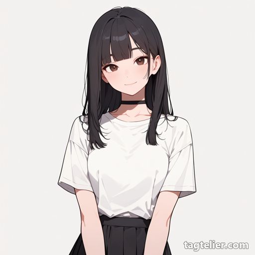 黒チョーカー（black choker）で生成したAIイラストの見本