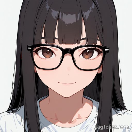 黒縁眼鏡（black-framed_eyewear）で生成したAIイラストの見本