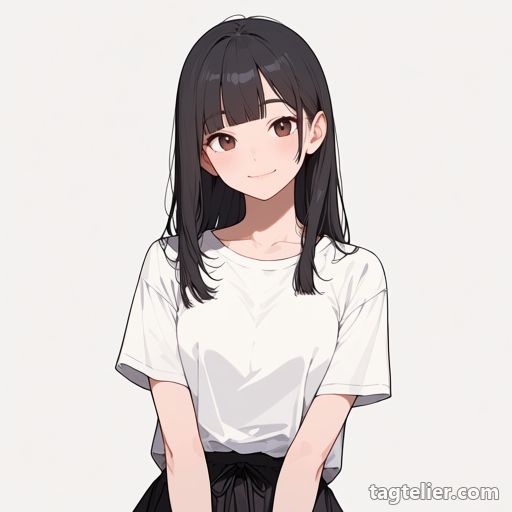 黒リボン（black ribbon）で生成したAIイラストの見本