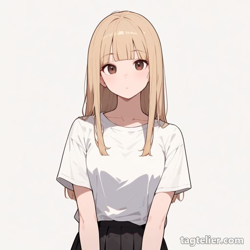金髪（blonde hair）で生成したAIイラストの見本
