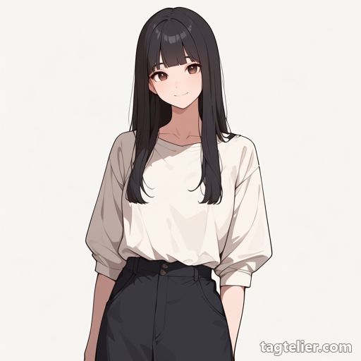 ブラウス（blouse）で生成したAIイラストの見本