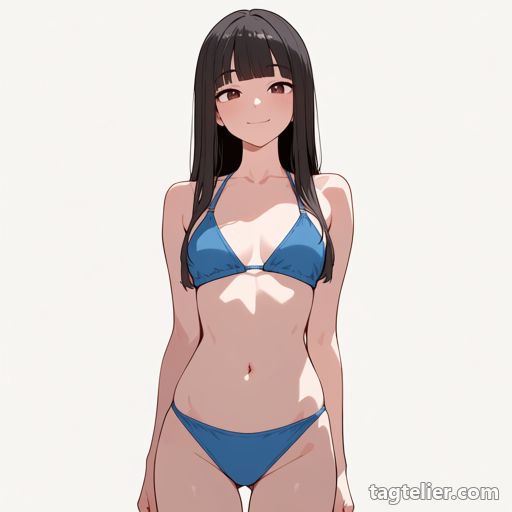 青ビキニ（blue_bikini）で生成したAIイラストの見本