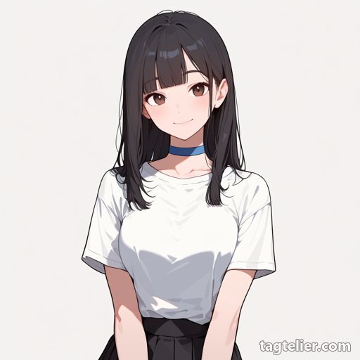 青チョーカー（blue_choker）で生成したAIイラストの見本