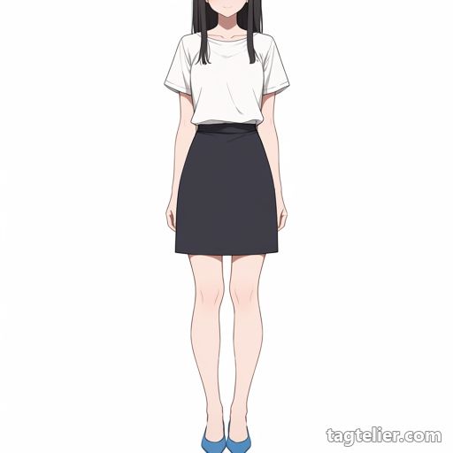 青い靴（blue_footwear）で生成したAIイラストの見本
