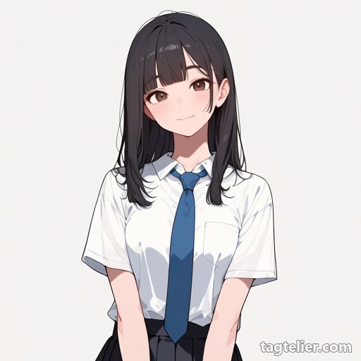 青ネクタイ（blue_necktie）で生成したAIイラストの見本