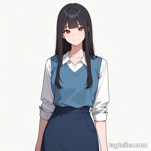青いベスト（blue_vest）で生成したAIイラストの見本
