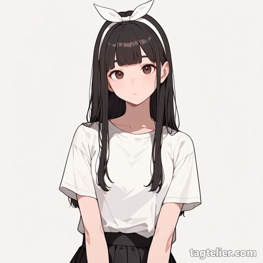 リボン付きヘアバンド（bow_hairband）で生成したAIイラストの見本