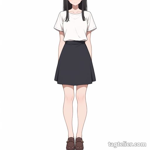 茶色の靴（brown_footwear）で生成したAIイラストの見本