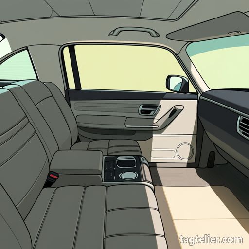 車内（car interior）で生成したAIイラストの見本