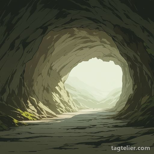 洞窟（cave）で生成したAIイラストの見本