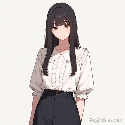 中央のフリル（center_frills）で生成したAIイラストの見本