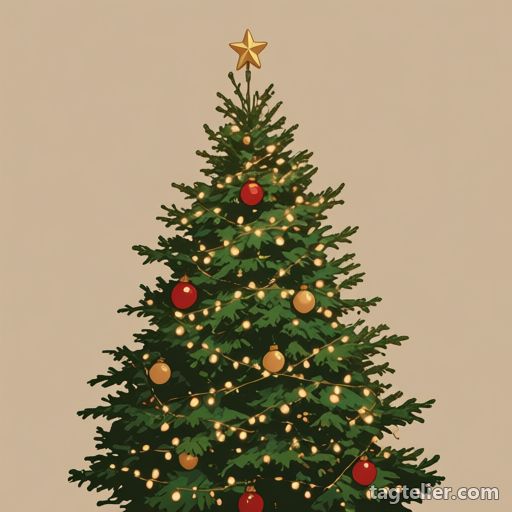クリスマスツリー（christmas_tree）で生成したAIイラストの見本