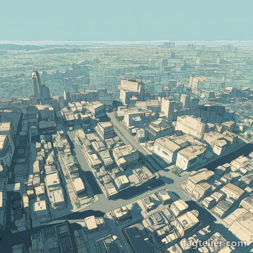 都市（city）で生成したAIイラストの見本