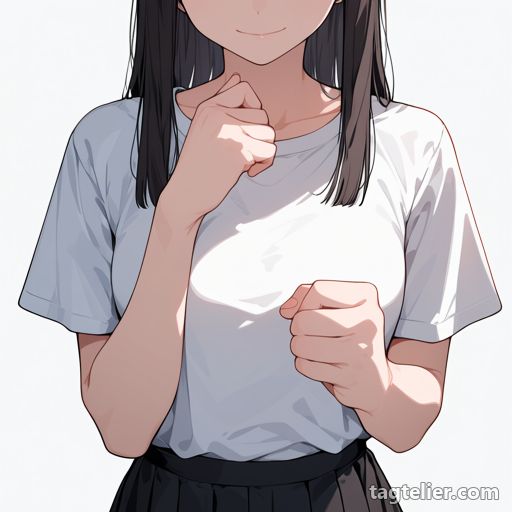 握り拳（clenched hand）で生成したAIイラストの見本