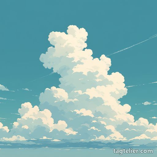 雲（cloud）で生成したAIイラストの見本