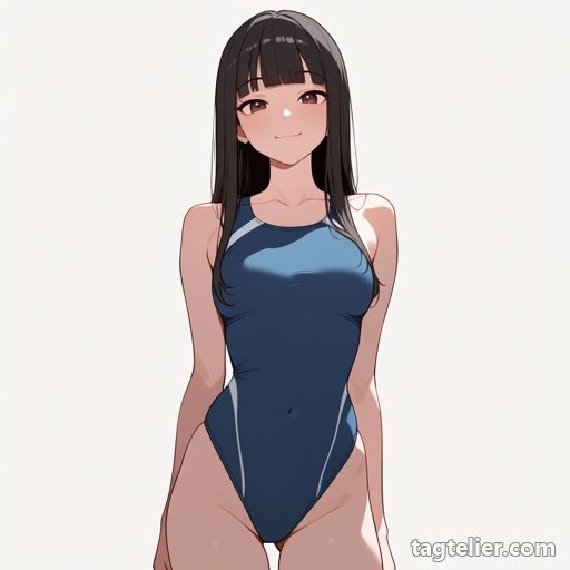 競泳水着（competition swimsuit）で生成したAIイラストの見本