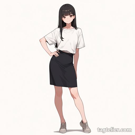 コントラポスト（contrapposto）で生成したAIイラストの見本