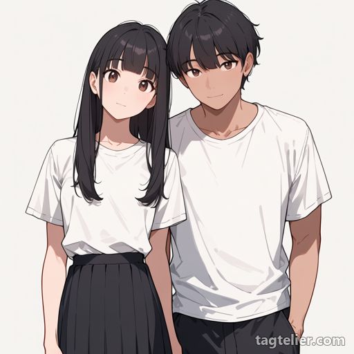 カップル（couple）で生成したAIイラストの見本