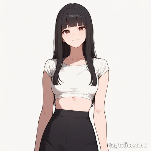 クロップトップ（crop top）で生成したAIイラストの見本