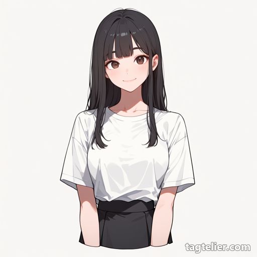 胴体トリミング（cropped torso）で生成したAIイラストの見本