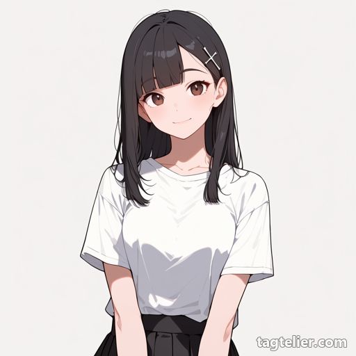 十字の髪飾り（cross_hair_ornament）で生成したAIイラストの見本