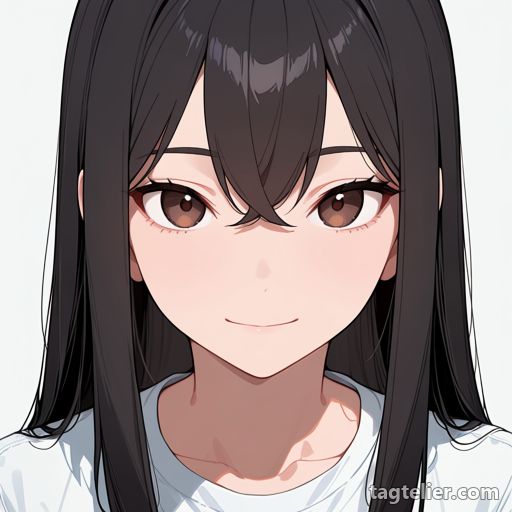 交差した前髪（crossed_bangs）で生成したAIイラストの見本