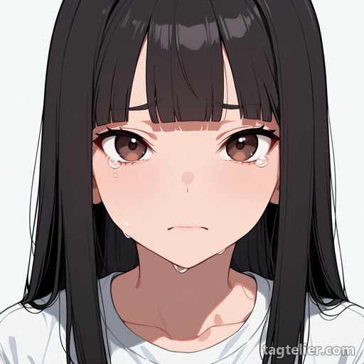 泣いている（crying）で生成したAIイラストの見本