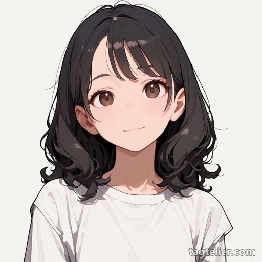 カール（curly_hair）で生成したAIイラストの見本