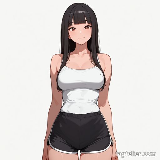 曲線的な体（curvy）で生成したAIイラストの見本