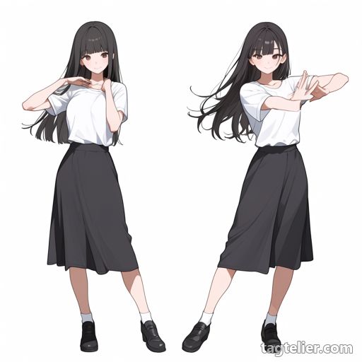 ダンス（dancing）で生成したAIイラストの見本